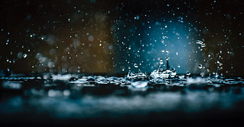 Water droplets, water surface, close up HD wallpaper