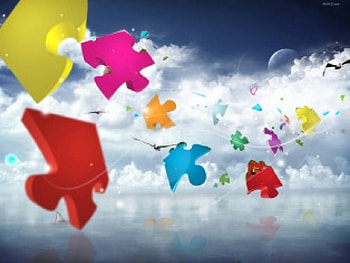 Pieces Of Life, abstract, pieces, life, colors, puzzle HD wallpaper