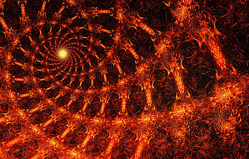 Abstract, Bright, Fractal, Glow, Spiral, Fiery HD wallpaper