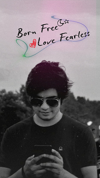 Love fearless, sunglasses, graph, cool, cool, love, aloneboy, mohitdagour, boy, life HD phone wallpaper