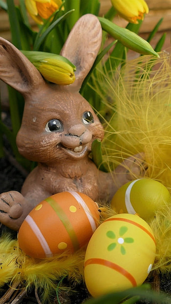 Easter, Orange HD phone wallpaper