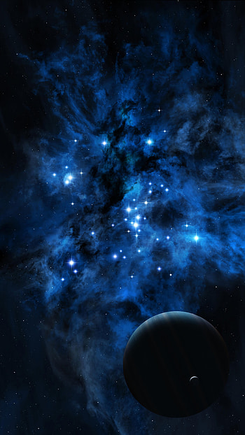 Universe, Stars, Shine, Brilliance, Planet, Satellite, Open Space HD phone wallpaper