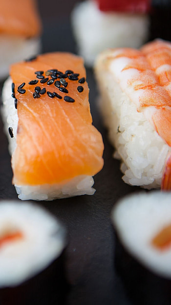 Sushi Rice, Seafood HD phone wallpaper