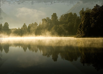 As Smooth as Glass, Bari Italy, nebula, reflection, trees, water, lake HD wallpaper