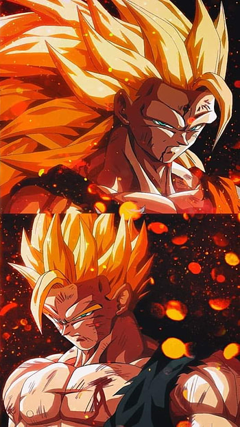 Goku and Gohan, orange, red HD phone wallpaper