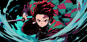 Tanjiro Water Style, Tanjiro Kamado, Anime, Demon Slayer: Kimetsu no Yaiba, Rage Anime HD wallpaper