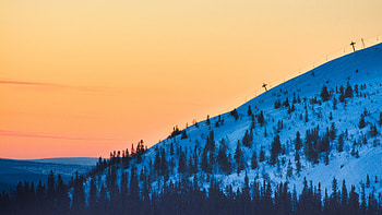 Sky, sunrise, hill, nature HD wallpaper