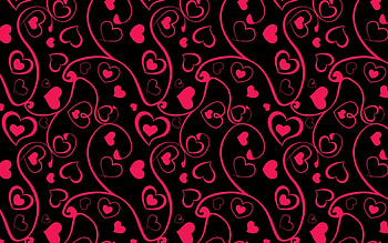 Valentine's Day Hearts, Valentine, black, Valentines Day, Valentines, red, hearts HD wallpaper