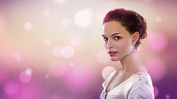 Drawing, Natalie Portman, Celebrity, Actress, American, Bokeh, Brown Eyes, Brunette HD wallpaper