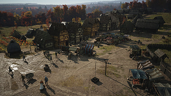 Manor Lords Village Scene, video game, Manor Lords HD wallpaper