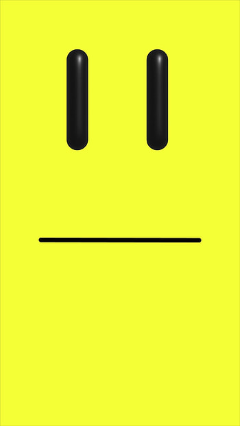 Emoji bored, face, yellow HD phone wallpaper