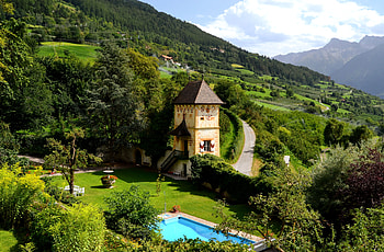 Landscape, Cities, Mountains, View From Above, House, Pool HD wallpaper