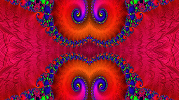 Trippy Psychedelic Fractal, trippy, psychedelic, aesthetic, red, Abstract, fractal HD wallpaper