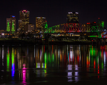 Cities, Night, City, Building, Lights, Reflection HD wallpaper