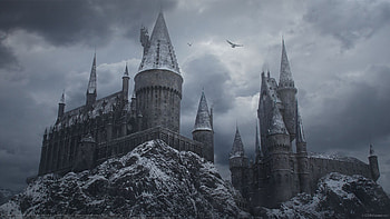Hogwarts, Snow , Winter wonderland, Magical castle HD wallpaper