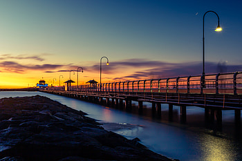 Dawn Bridge, landscape, bridge, dawn, nature, architecture HD wallpaper