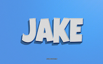 Jake, blue lines background, with names, Jake name, male names, Jake greeting card, line art, with Jake name HD wallpaper