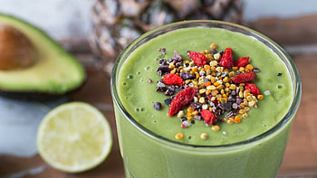 Smoothie , Lime avocado pineapple goji berries, Nutty toppings, Nourishing beverage HD wallpaper