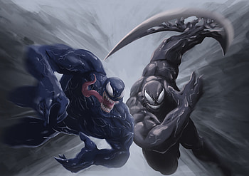 Venom Vs Riot , venom, superheroes, artstation, digital-art, artwork HD wallpaper