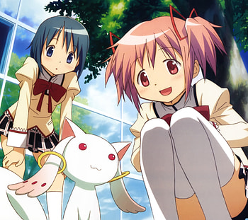 Kyubey, Magia Record, Puella Magi Madoka Magica, Side story HD wallpaper