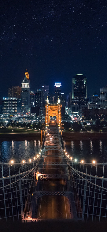Cincinnati, Brcke, Wolkenkratzer, Gebude HD phone wallpaper