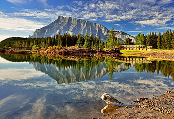 Lake Reflection, Lake, Nature, Sky, Mountain HD wallpaper