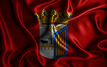 Salamanca flag, , silk wavy flags, spanish cities, Day of Salamanca, Flag of Salamanca, fabric flags, 3D art, Salamanca, cities of Spain, Salamanca 3D flag HD wallpaper