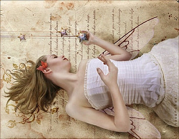 The Fairy Letter, star, fairy, wings, fantasy, girl HD wallpaper