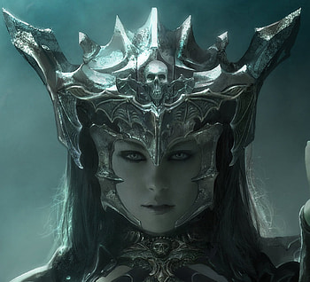 Dark Queen Guinevere, guinevere, brad rigney, fantasy, face, girl, vampire, queen, dark, halloween HD wallpaper