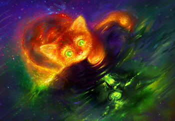 liiga, cat, pisici, reflection, red, yellow, netrunner, green, luminos, water HD wallpaper
