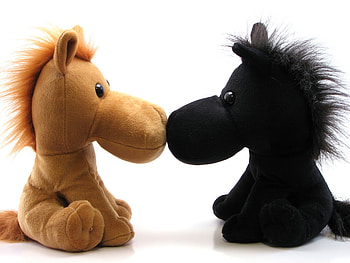 Teddy horse light and dark, animal, toy, horse, teddy, pretty, light, dark HD wallpaper