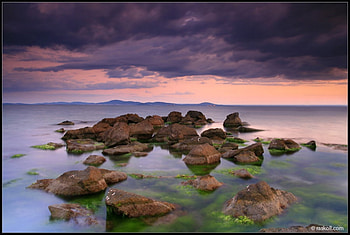 Burgas, bulgaria, graphy, rocks, sunset HD wallpaper