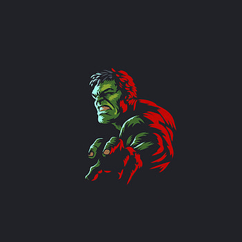 Hulk, minimal art, marvel hero HD phone wallpaper