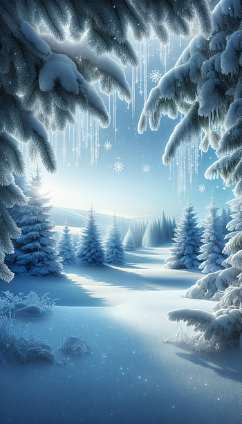 Enchanting Winter Wonderland, winter, landscape, snow, tree HD phone wallpaper