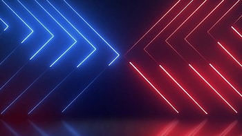 Blue and red lines, Neon colors, Live HD wallpaper
