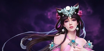 Fantasy girl, blue, frumusete, asian, gorgeous, girl, hand, jewel, purple, superb, pink, fantasy, face, luminos HD wallpaper