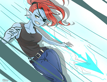 anthropomorphism cropped undertale undyne HD wallpaper
