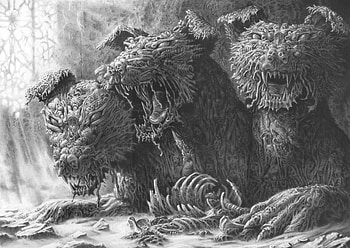 Cerberus, dog, ceberus, underworld, guardian HD wallpaper
