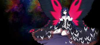 Kuro Yuki Hime, cute, butterfly, dark, woman HD wallpaper