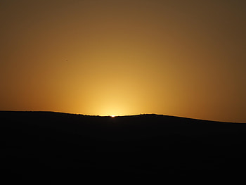 Sunset, Sky, Sun, Horizon, Dark HD wallpaper