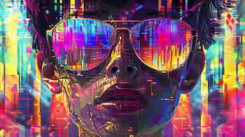 Vibrant Future Funk Aesthetic, cyberpunk, Digital Art, vibrant colors, futuristic HD wallpaper