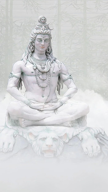 Shiva , Lord Shankar, White Smoke Background, white smoke, background HD phone wallpaper