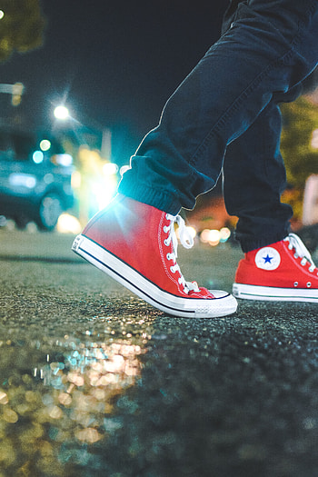 Glare, Miscellanea, Miscellaneous, Legs, Sneakers, Asphalt, Shoes HD phone wallpaper