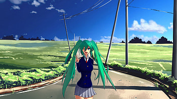 miku, hatsune miku, pretty, cute, vocaloid HD wallpaper