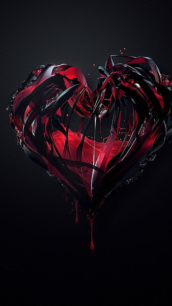 Broken Heart, red heart HD phone wallpaper