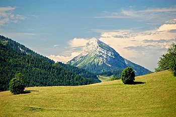 French Alps, mountains, landscape HD wallpaper