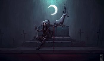 Hunting Girl, artist, artwork, digital-art, fantasy HD wallpaper