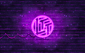 Linus Tech Tips violet logo, , violet brickwall, Linus Tech Tips logo, YouTube channels, Linus Tech Tips neon logo, Linus Tech Tips HD wallpaper