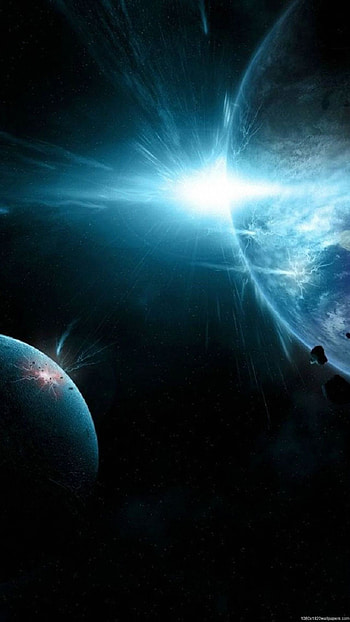 Cool Space Sky Black Earth Moon HD phone wallpaper