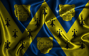 Shropshire flag, , silk wavy flags, english counties, Flag of Shropshire, fabric flags, 3D art, Shropshire, Europe, Counties of England, Shropshire 3D flag, England HD wallpaper
